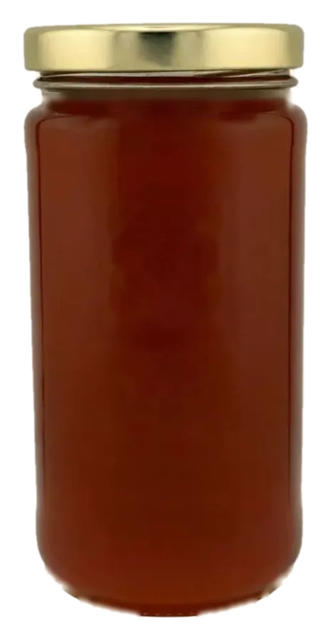 Florida Red honey in a one-pound glass jar